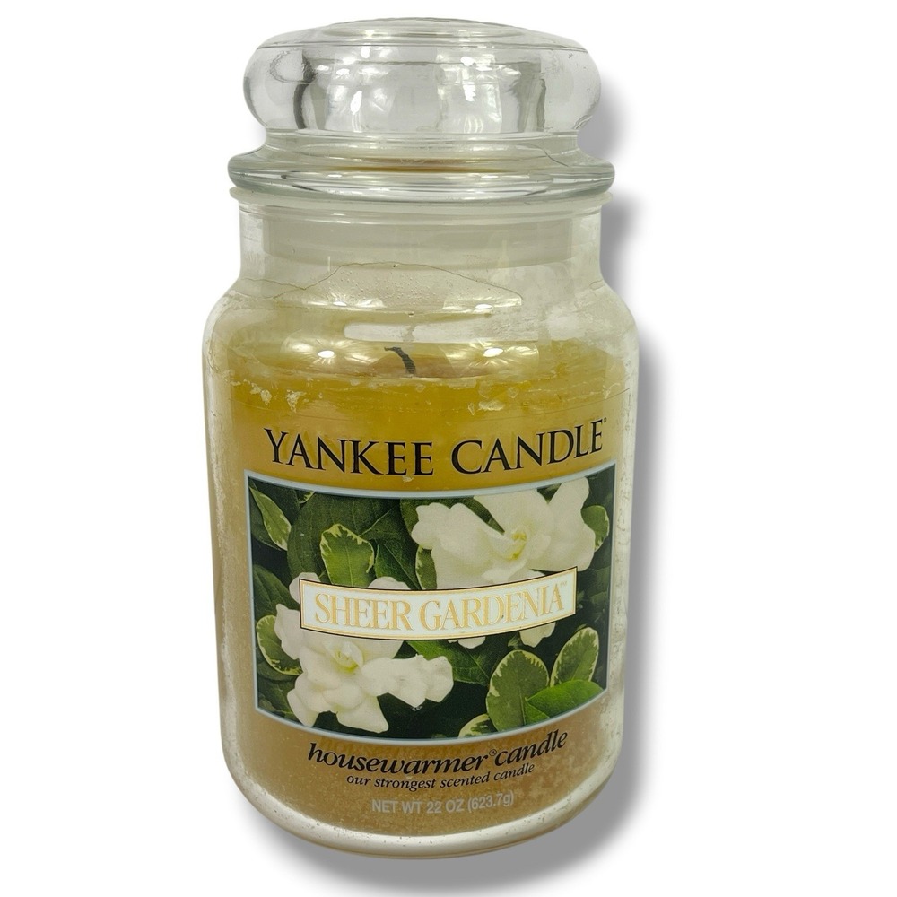 YANKEE Candle Sheer Gardenia 22 oz Pre-owned Discontinued